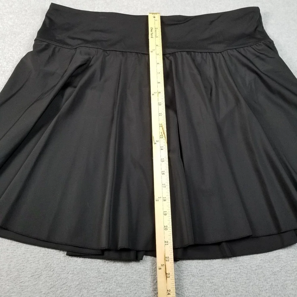 NEW Septangle Swim Skirt Women's 24W Plus Black Stretch Elastic Waist Beach Lake